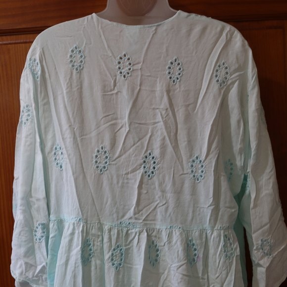 Ombre Eyelet Cover Up Mermaid Fairy Cottagecore L XL - Picture 6 of 13